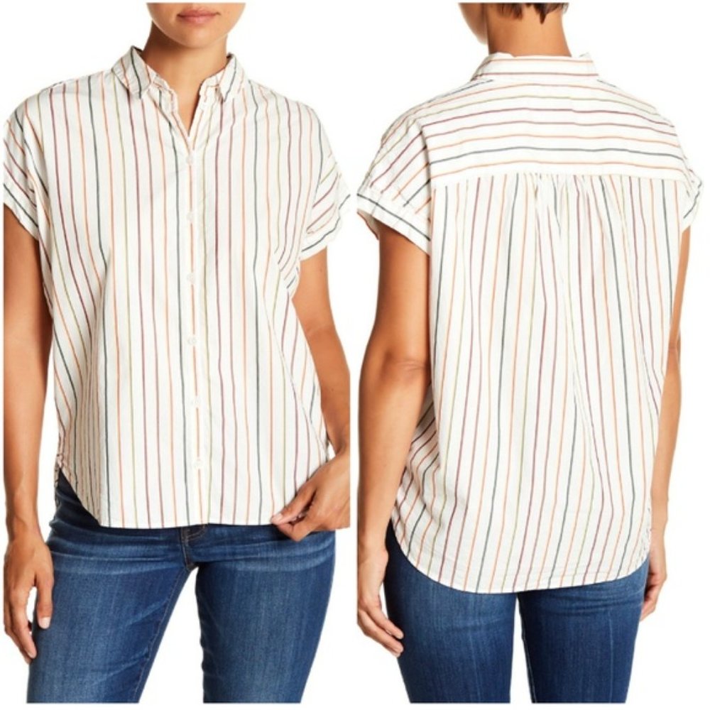 Madewell Central Shirt M in Sadie Stripe